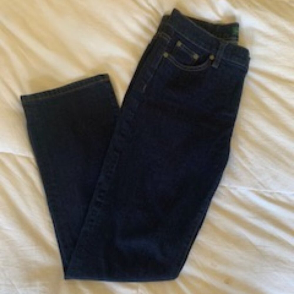 Lauren Jeans Co. Dark Wash Straight Leg Jeans_Size 6